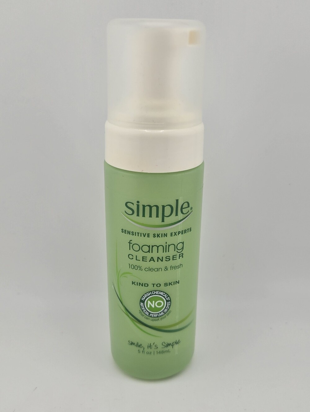 Simple Foaming Facial Cleanser Kind To Skin No Harsh Chemicals 5 oz. NEW